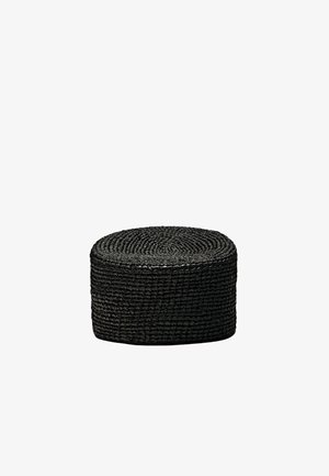 Massimo Dutti, RAFFIA PILLBOX HAT - Hatte - black