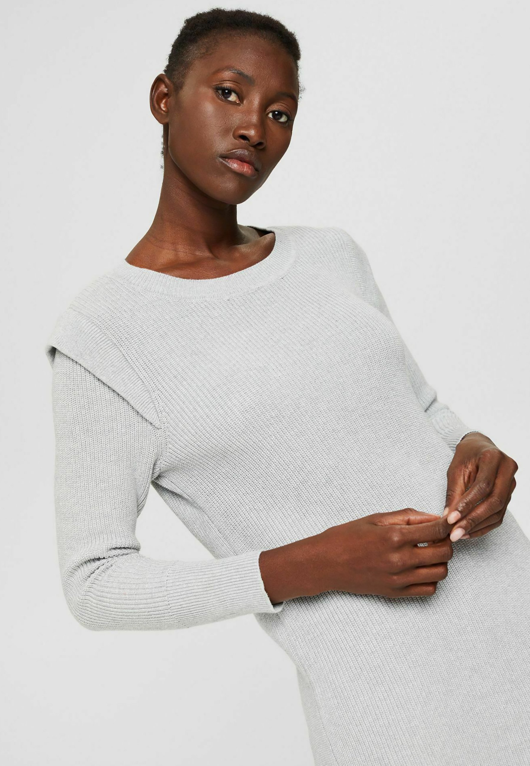 FLAT - Jumper dress - light grey 