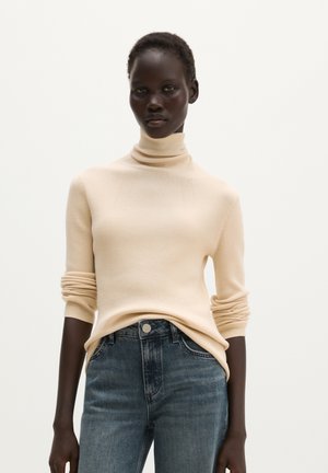 Marc O'Polo, KNIT PULLOVERS LONGSLEEVE, TURTLE RIB - Pullover - smokey sands