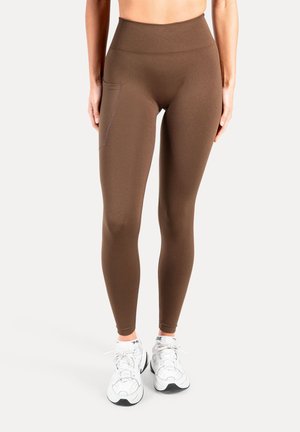 Smilodox HIGHWAIST SEAMLESS SCRUNCH SPORT SHAYLA - Leggings - braun