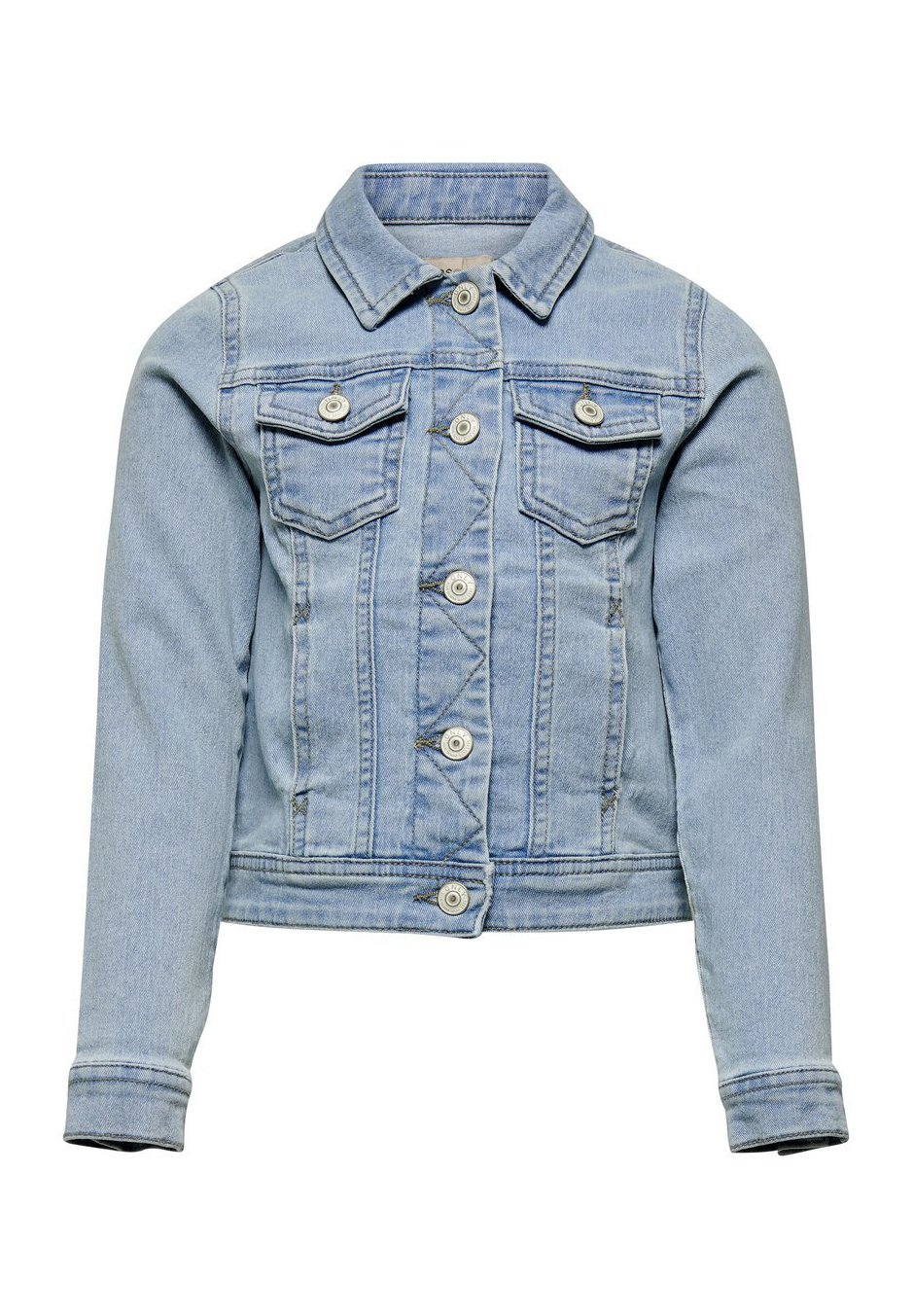 ジャケット・アウター Treat Girl's denim jacket Zadig&Voltaire - Teen Girls Grey Embroidered Denim Jacket