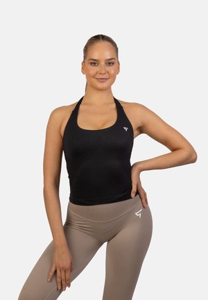 EVE SEAMLESS HALTERNECK - Top - black