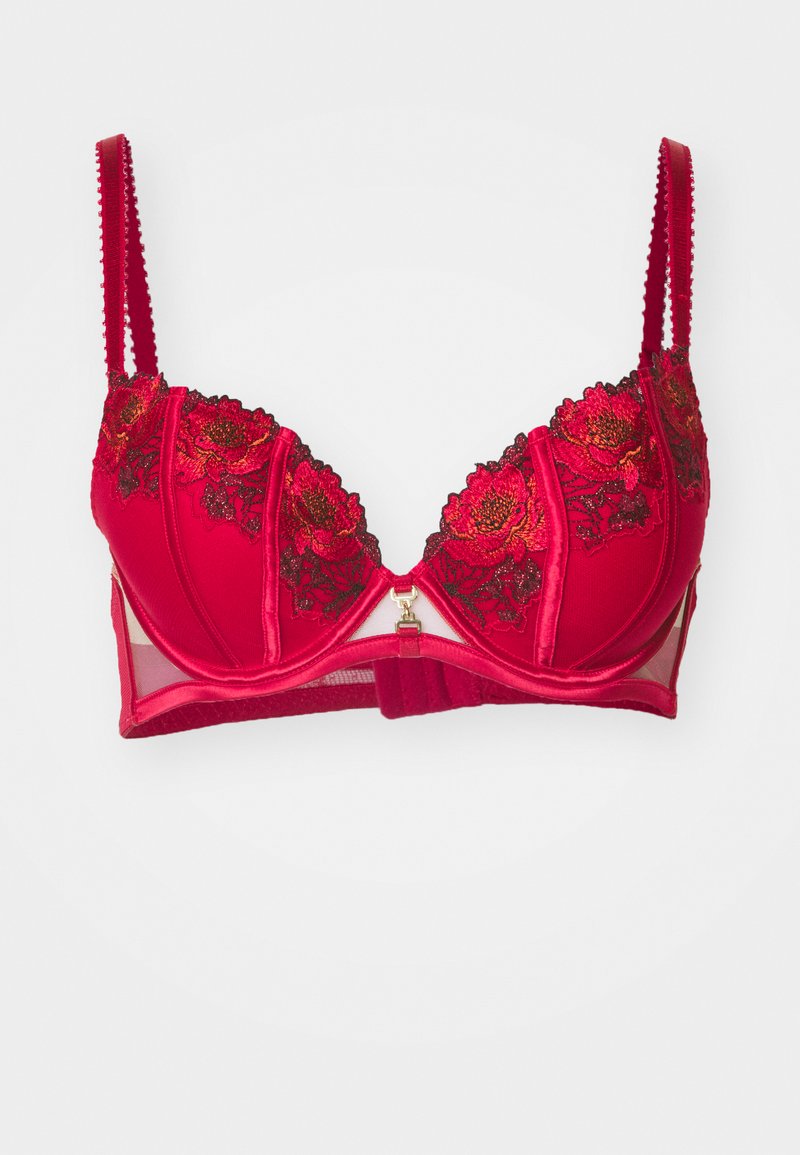 Ann Summers CAGED ROSE PADDED PLUNGE - Bøyle-BH - red/rød - Zalando.no