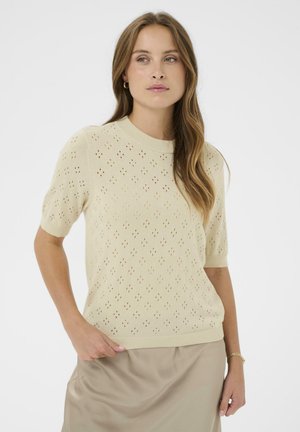 OLINESZ SS - Potiskana majica - oatmeal