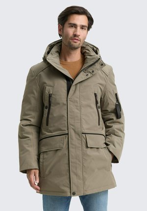 Wintermantel - smokey olive green