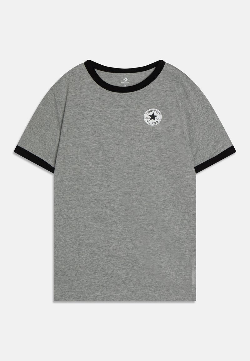 Converse CORE RINGER TEE - Print T-shirt - dark grey heather/black/grey ...