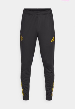 adidas Performance MANCHESTER UNITED 25/26 EUROPEAN TRAINING PANTS - Klubu apģērbs - black/blue/tribe yellow