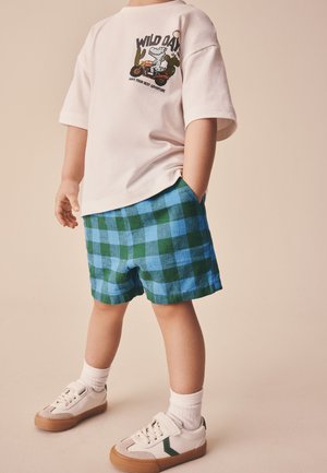 Next, REGULAR FIT - PULL ON - Short - blue/green/gingham