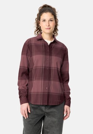 Vaude, VAUDE HEMD-BLUSE WOMEN'S FARSUND LS SHIRT III - Overhemdblouse - ruby dusk