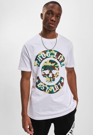 Mister Tee THUG LIFE SKULL CAMO - T-shirts med print - white
