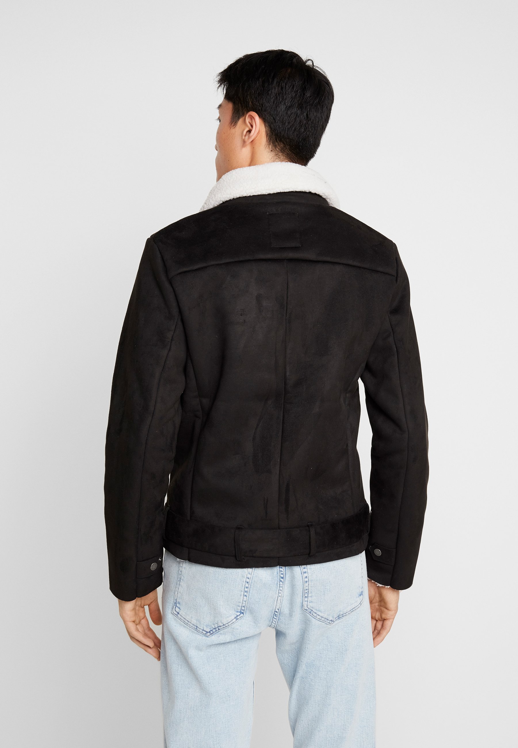 Burton Menswear London Herr BLACK BIKER svart Jacka i Burton Menswear London Herr BLACK BIKER svart Jacka i