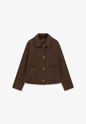 Guess, JACKE AUS KUNSTWILDLEDER - Imitatieleren jas - braun