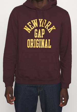 Felpa con cappuccio - dark red