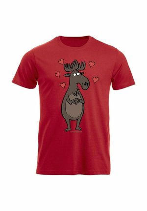 BAD NATURE HIRVI   - T-Shirt print - red