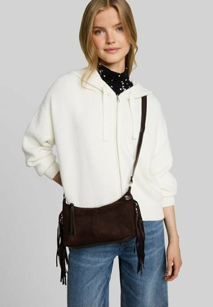 TOM TAILOR DENIM, TOM TAILOR DENIM BAGS TTDEYANIRA UMHÄNGETASCHE MIT FRANSEN - Schoudertas - dark brown