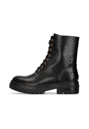 Botines con plataforma - black with animalprint
