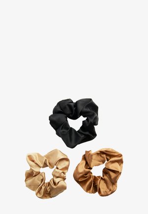 Revolution Haircare SATIN WIDE SCRUNCHIE BLACK/BLUSH/NUDE 3 PACK - Haaraccessoire - black/blush/nude