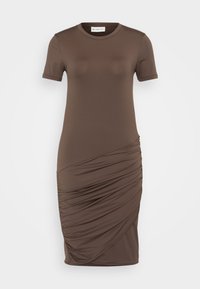 COMFY DRAPE DRESS - Trikotaažkleit - chocolate martini