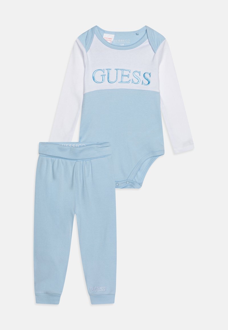 Guess NEW BORN PANTS UNISEX SET - Vauvalahja - frosted blue