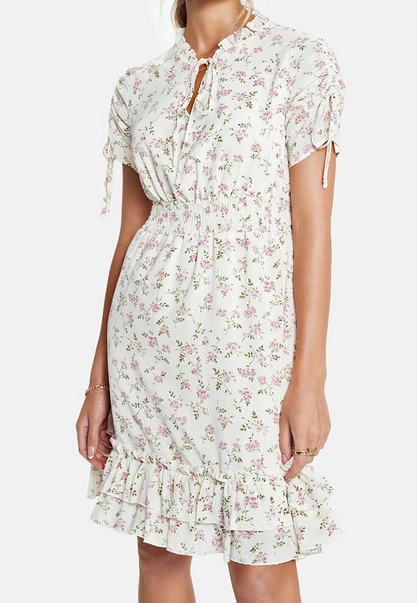 Robe sans manches en coton été CINZIA beige