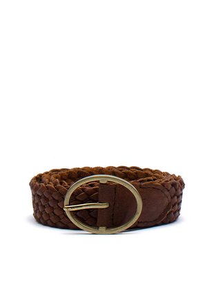 Braided belt - brown