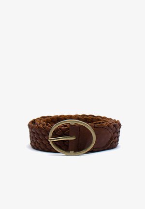 Braided belt - brown