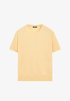 Massimo Dutti, T-shirts basic - light yellow