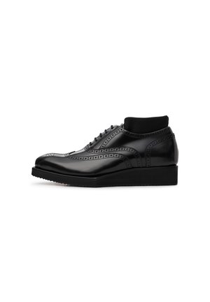 BROGUE WITH SOCK - Lace-ups - black