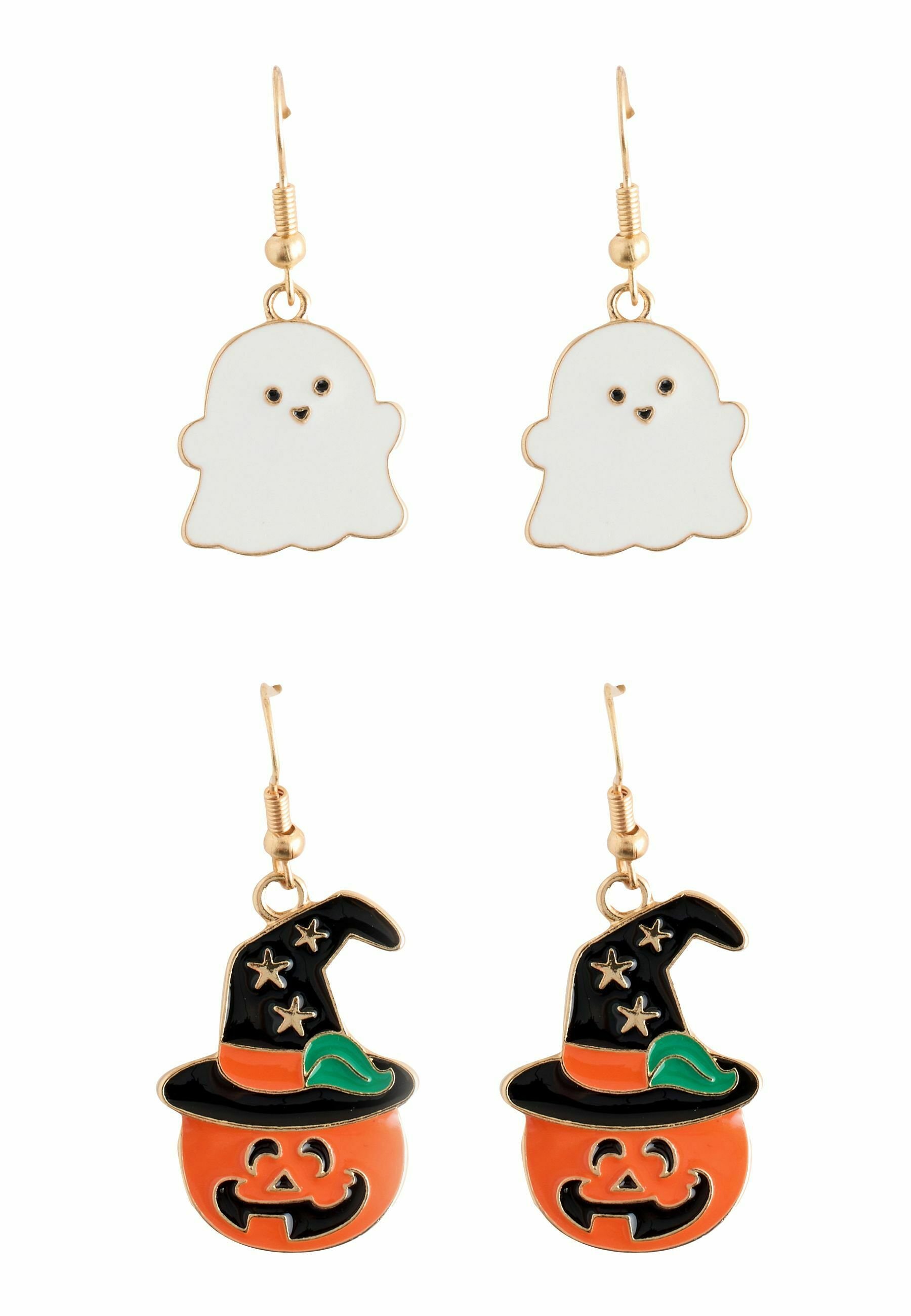Next HALLOWEEN PUMPKIN GHOST PACK Orecchini gold tone