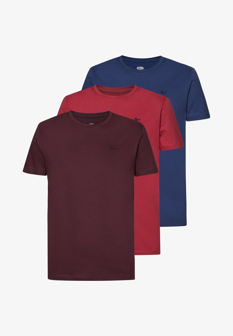 Petrol Industries DREIER 3 PACK SPECIAL - Jednoduché tričko - dark red