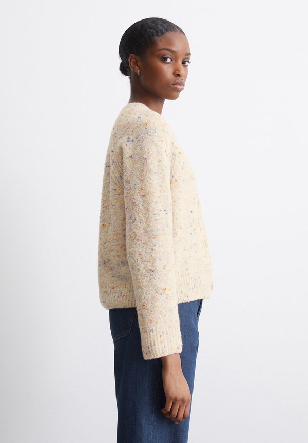 CREW NECK - Cardigan - chalky sand3