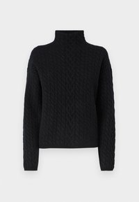 CABLE RELAXED SWEATER - Maglione - black
