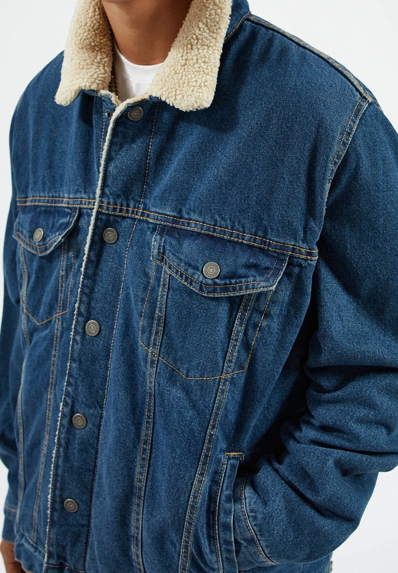 Doudoune droite matelassée à capuche Bleu Moose knuckles - Homme