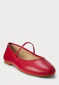 Lauren Ralph Lauren JAYNA NAPPA LEATHER MARY JANE FLAT - Balerínky s remienkom okolo členku - festive red
