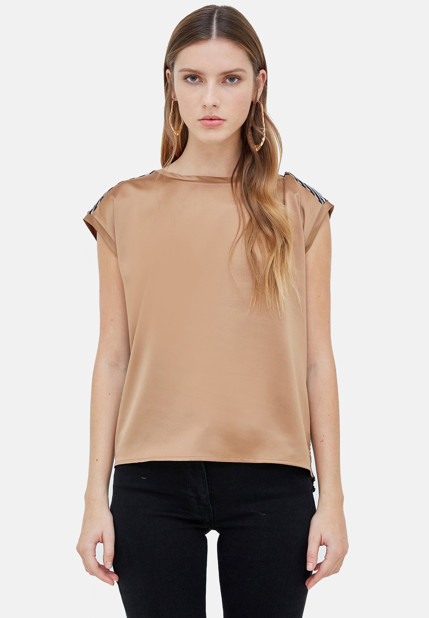 Motivi T-Shirt bimaterica Grigio lencicol T-shirt T-shirt, top e bluse