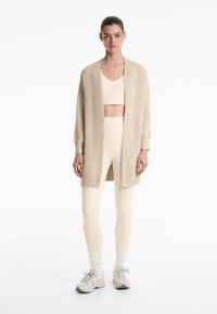 OYSHO LONG RIB KNIT - Jopica - stone