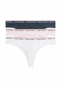 Tommy Hilfiger ESSENTIALS 3 PACK - Tanga - mil denim pearly pink white