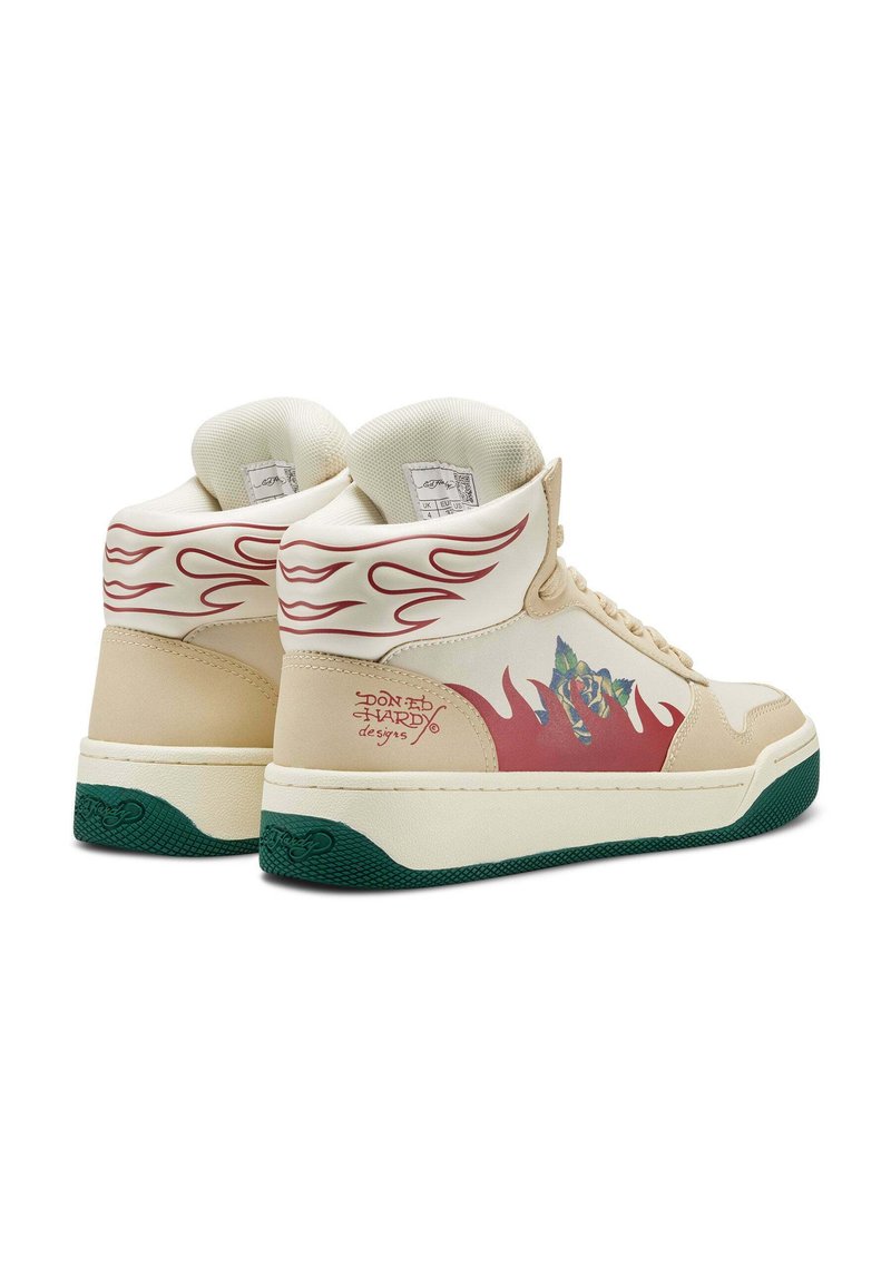 Ed Hardy DRIBBLE ROSEFIRE - Zapatillas altas - white - Zalando.es