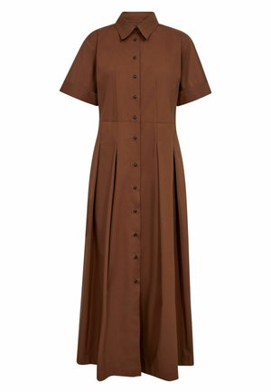 Pieszak, PD-TULIP POPLIN MAXIDRESS - Shirt dress - toffee