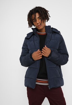 HOODED PUFFER JACKET - Žieminė striukė - navy