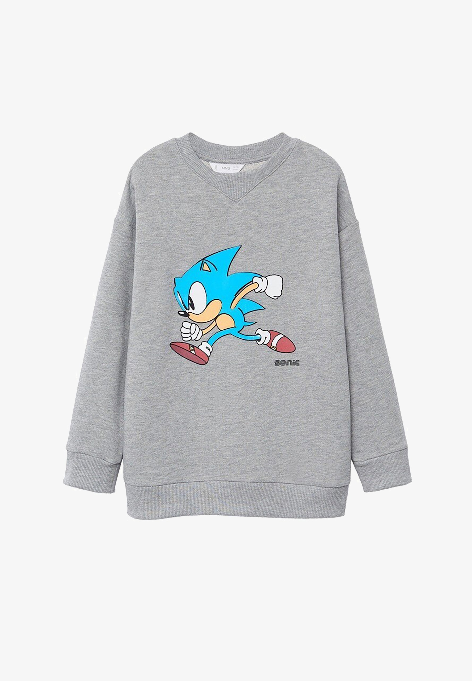 Mango Kids Sonic Sweatshirt Medium Heather Grey Grau Meliert Zalando De
