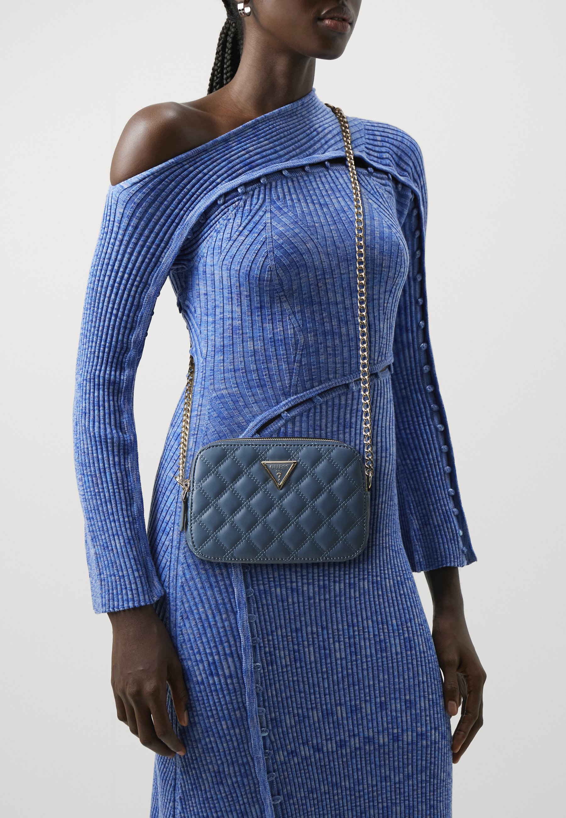 Guess GIULLY CAMERA BAG - Cross body bag - slate/blue - Zalando.ie