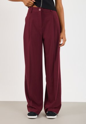 WIDE LEGGED TROUSER - Bukse - bordeaux