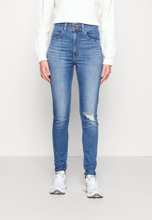 RETRO HIGH SKINNY DOUBLE BUTTON - Jeans Skinny Fit - party people