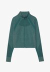 SUPER HIGH NECK FULL ZIP SEAMLESS TOP WITH CONTRAST PANELLING - Træningsjakke - mint
