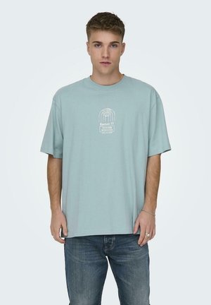 Only & Sons 2ER-SET RUNDHALS KURZARM - T-Shirt print - weiß blau