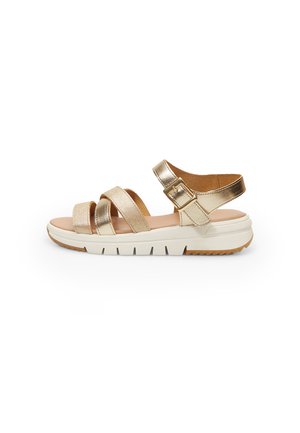 Sandalen met sleehak - gold