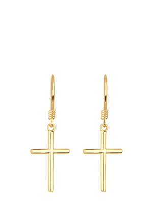CROSS PENDANT - Ohrringe - gold-coloured