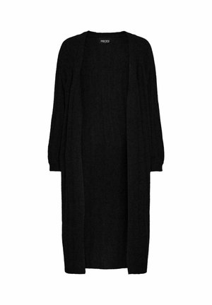 Pieces PCMAGGY LONG CARDIGAN - Strickjacke - black