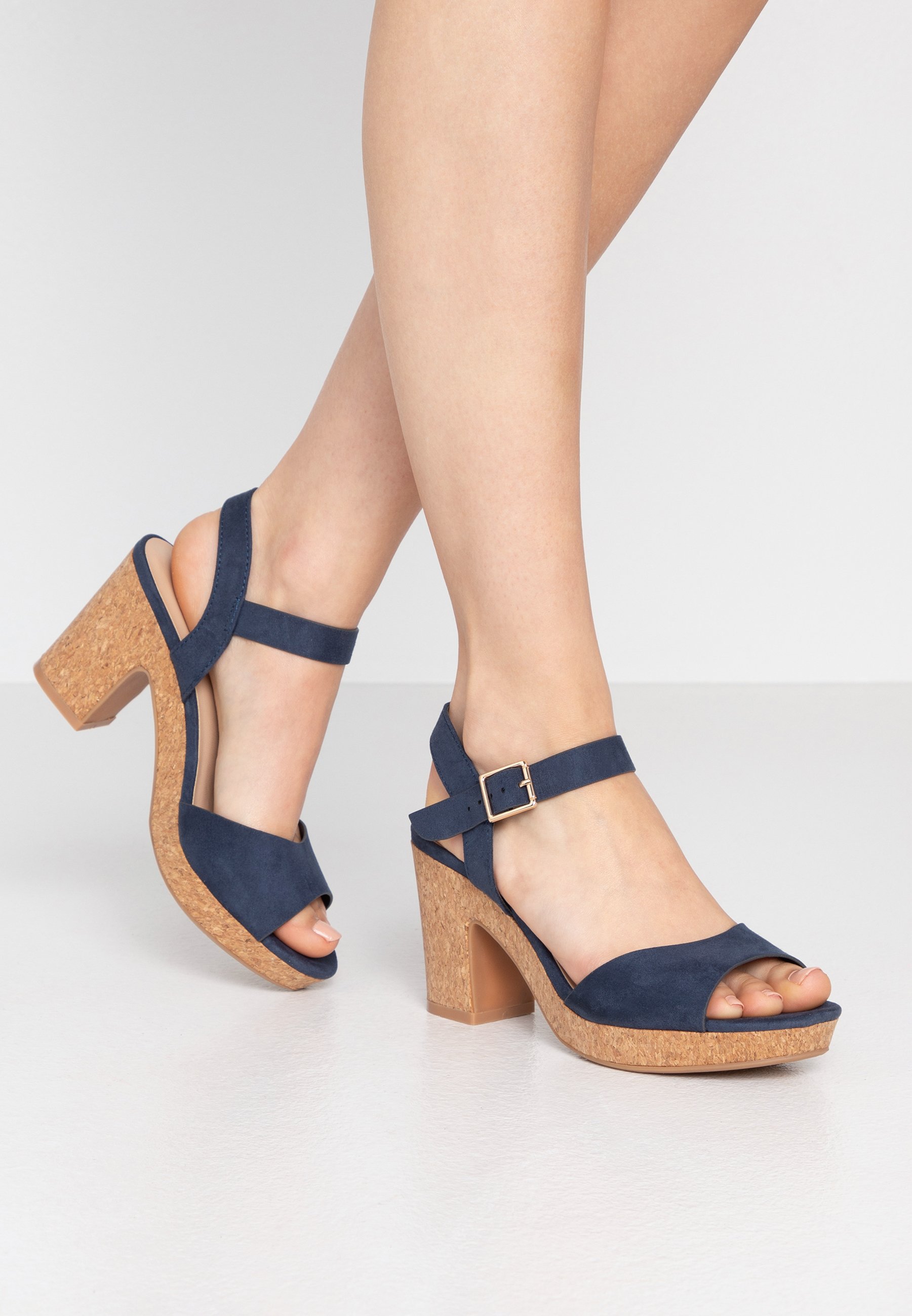 RHONDA NOTCH WEDGE Sandaletter navy RHONDA NOTCH WEDGE Sandaletter navy
